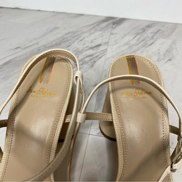 Sam Edelman Kit Natural Leather Heeled Sandal 8 1/2M - Picture 12 of 14